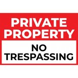 Private property no trespassing