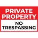 Private property no trespassing